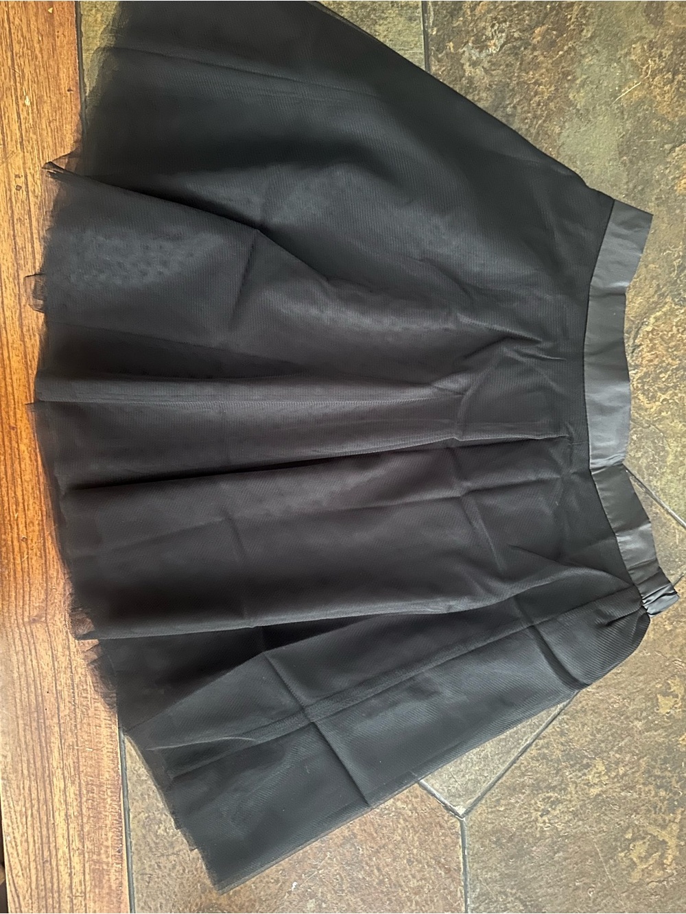 Elegant Black Circle Skirt with Satin Waistband